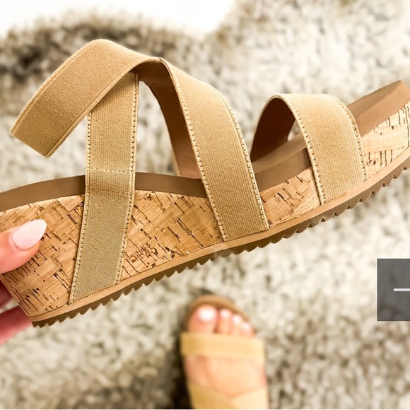 NIBX CORKYS QUIRKY BUT CUTE CORK WEDGE SANDALS 👡 - CAMEL, Sz.6, BNIBX - Picture 7 of 16